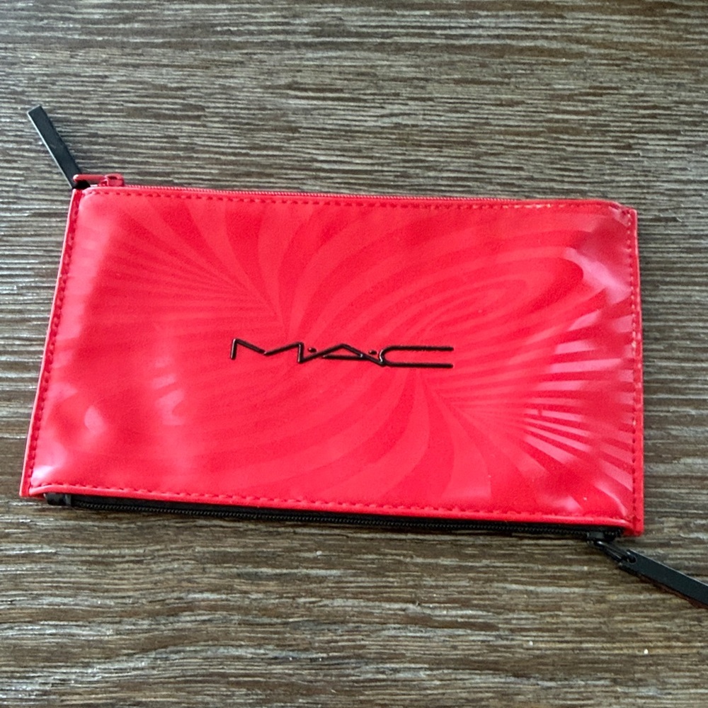 MAC double sided Red Cosmetic Pouch